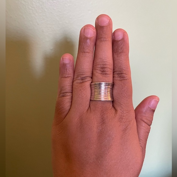 Sterling Silver Talis Cuff Ring stamped 925 - Picture 1 of 5